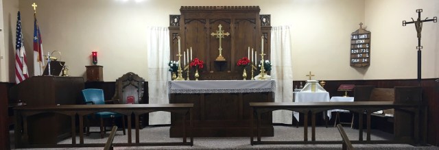 Trinity Mission interior